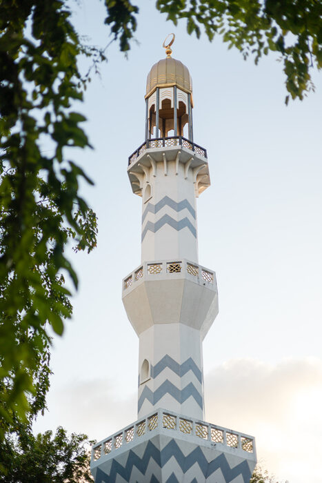 Minarett einer Moschee auf Malé